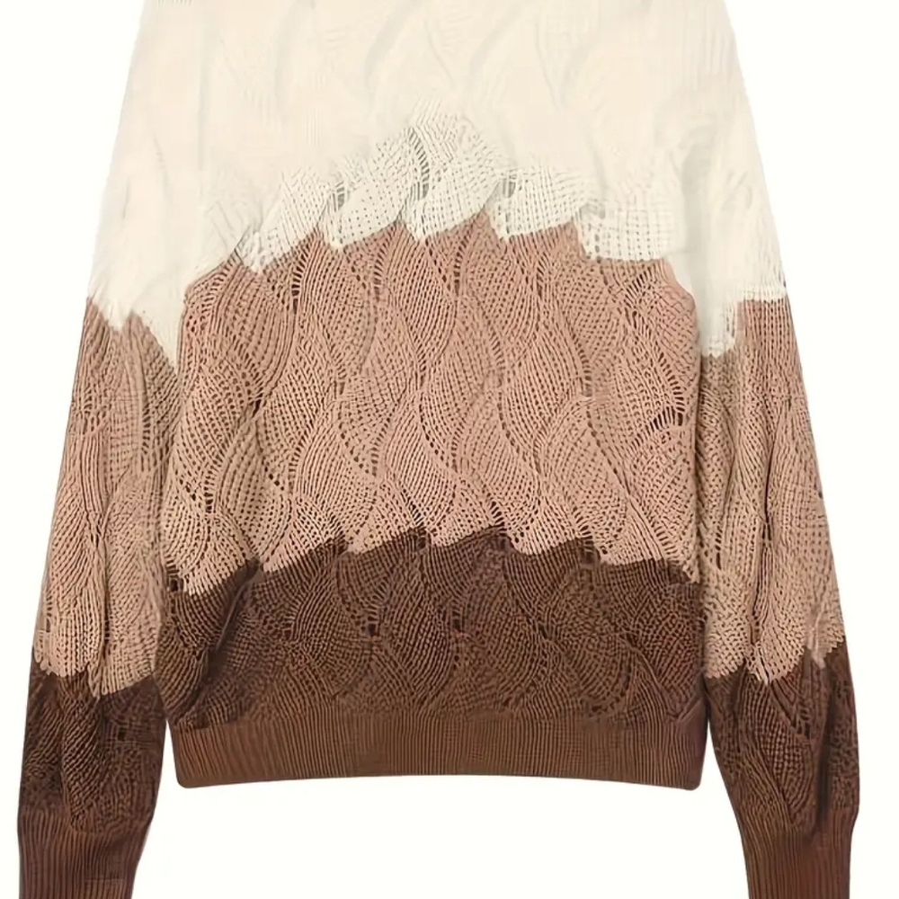 Colorblock V-Neck Sweater - Picture 2 of 7